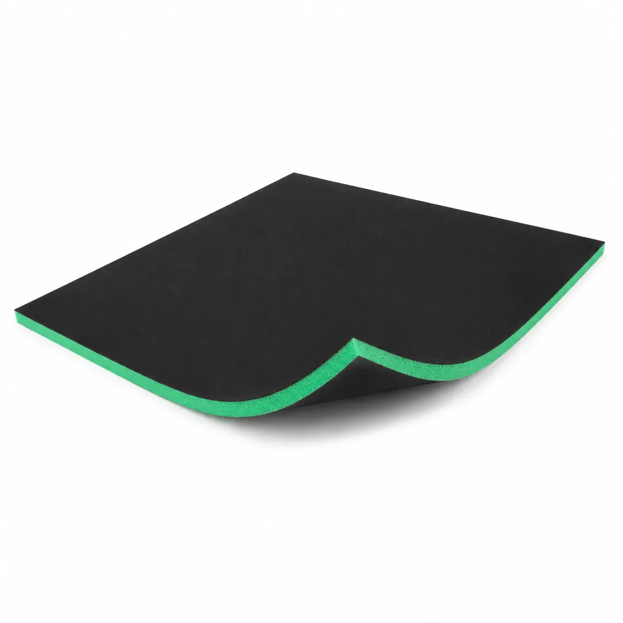 Flexible black and green EVA foam sheet