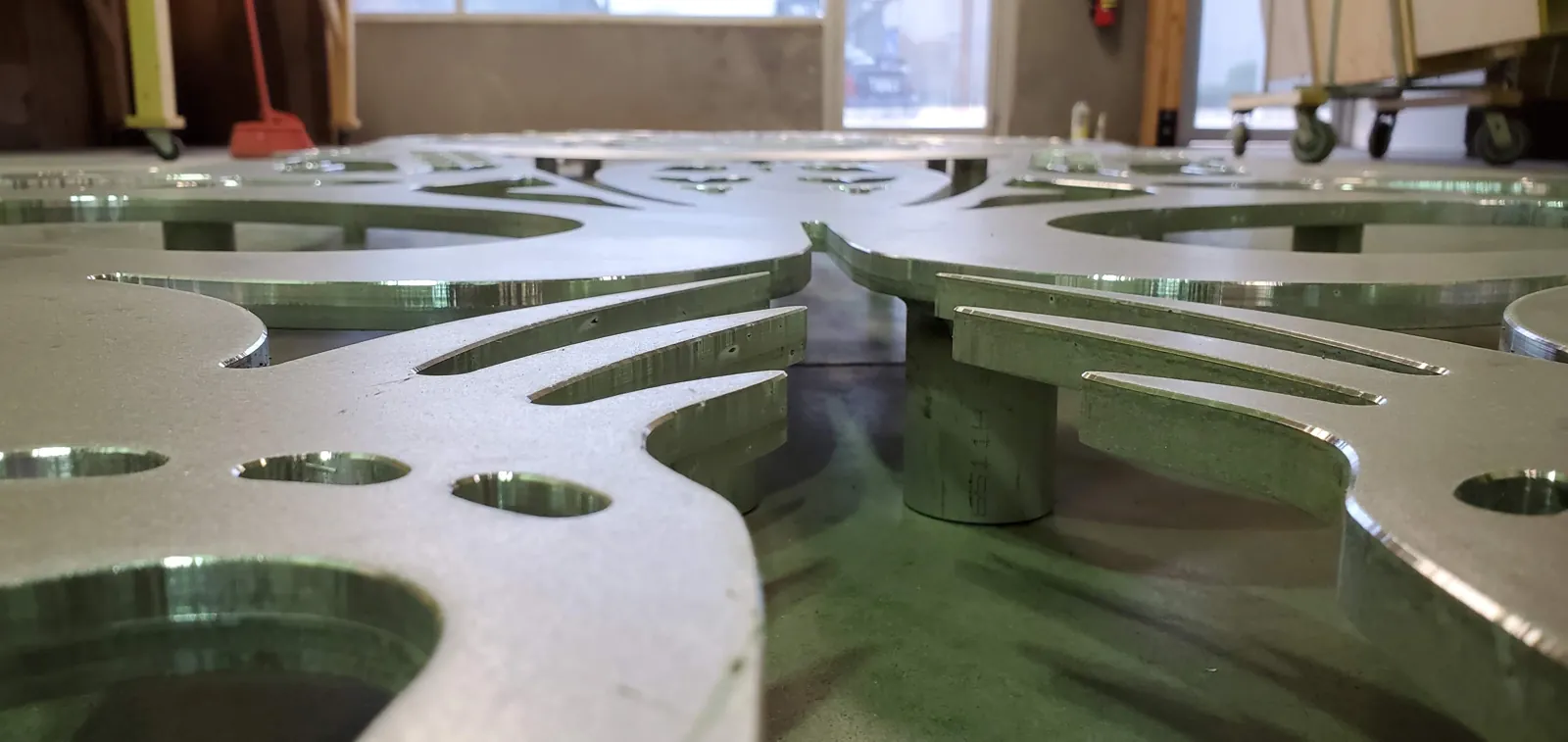 Laser-cut patterned metal parts