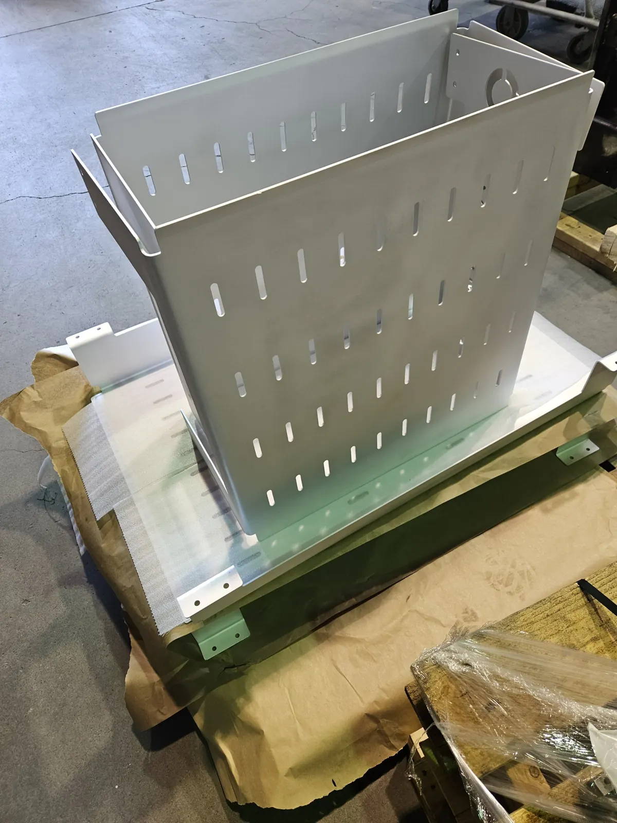 Vented sheet metal enclosure, fabrication work by Spark Fabrication in Richmond, BC