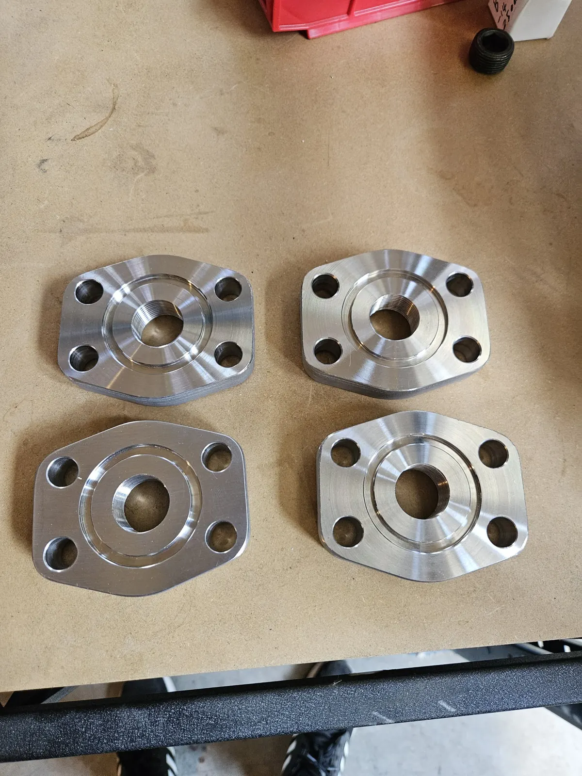 Stainless flanges, machining work by Spark Fabrication in Richmond, BC