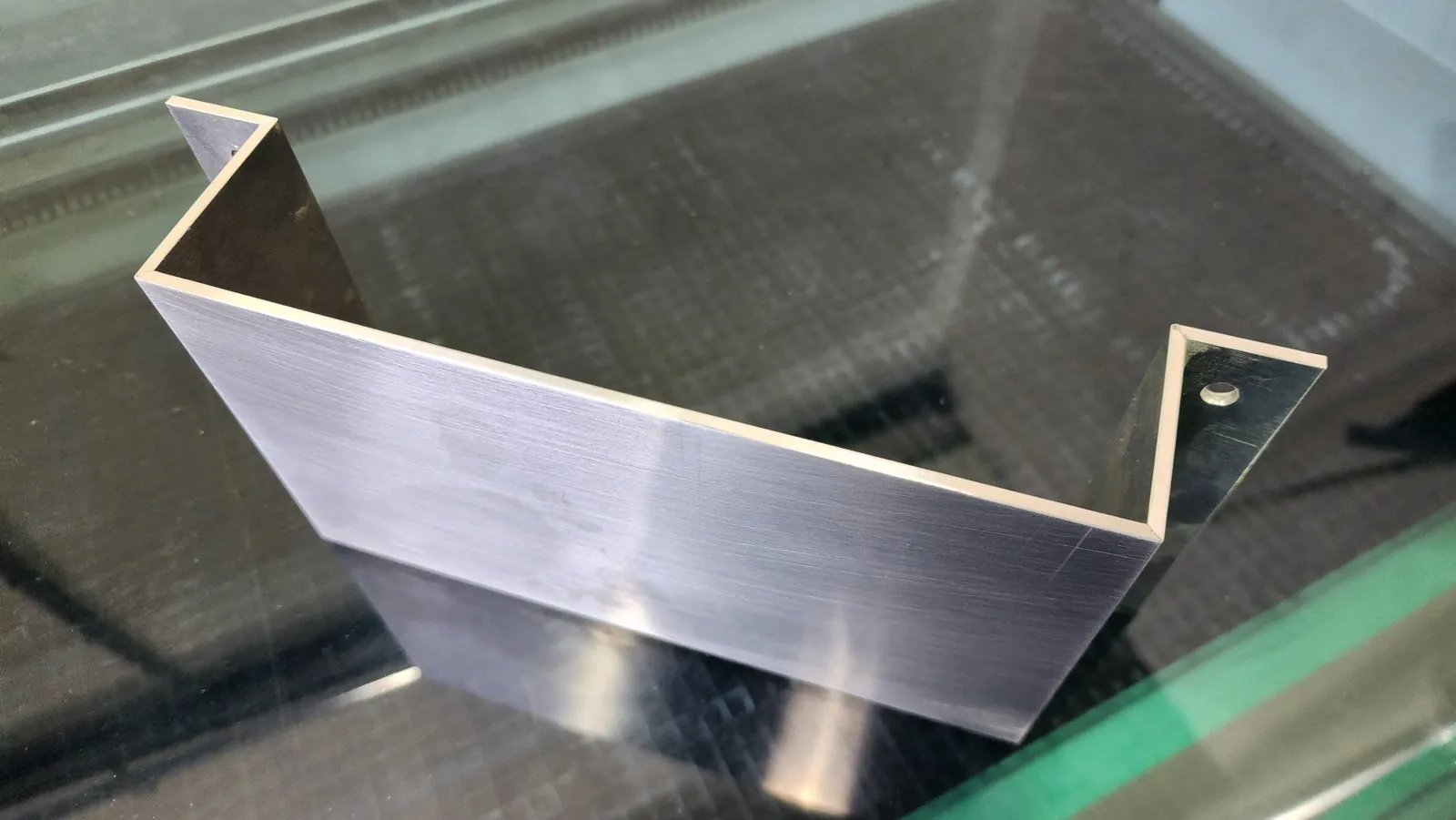Bent stainless sheet metal channel