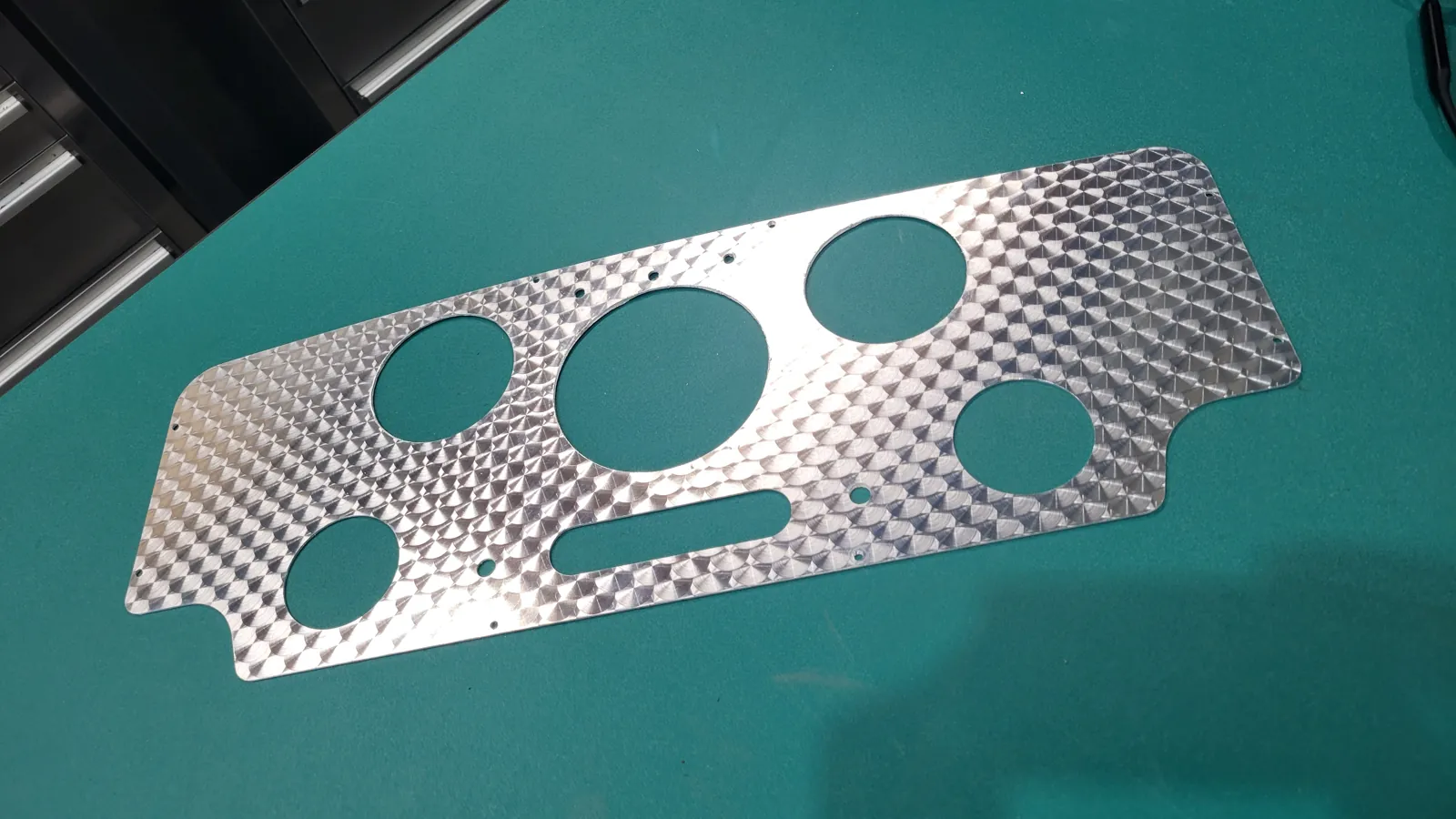 Perforated aluminum sheet metal part