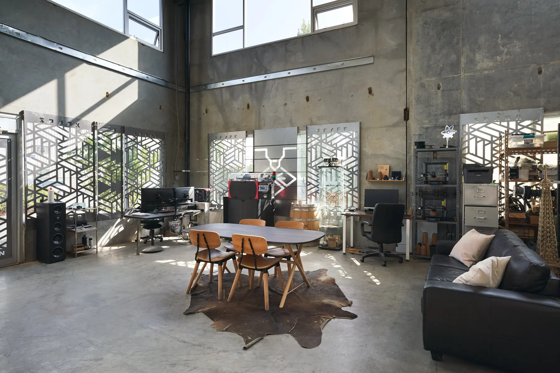 Engineering office and meeting room next to the Spark Fabrication shop